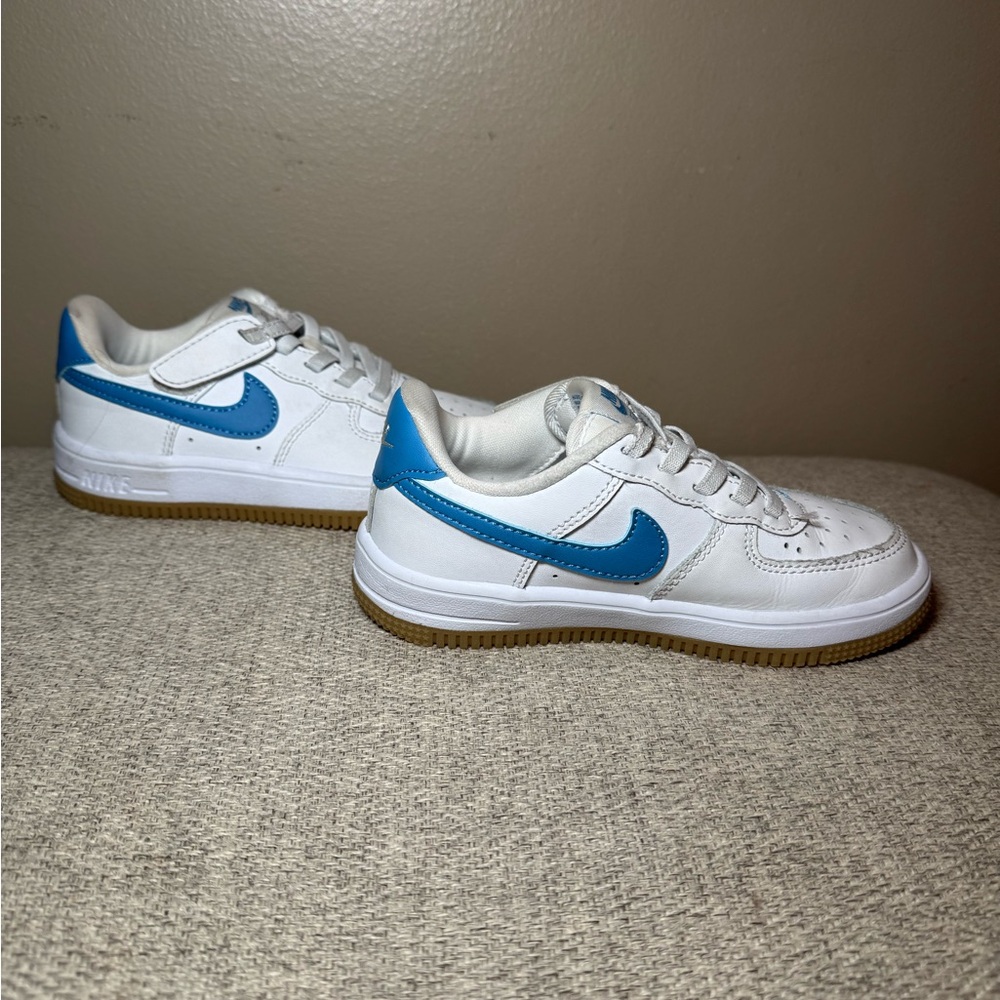Nike Kids White and Blue Sneakers